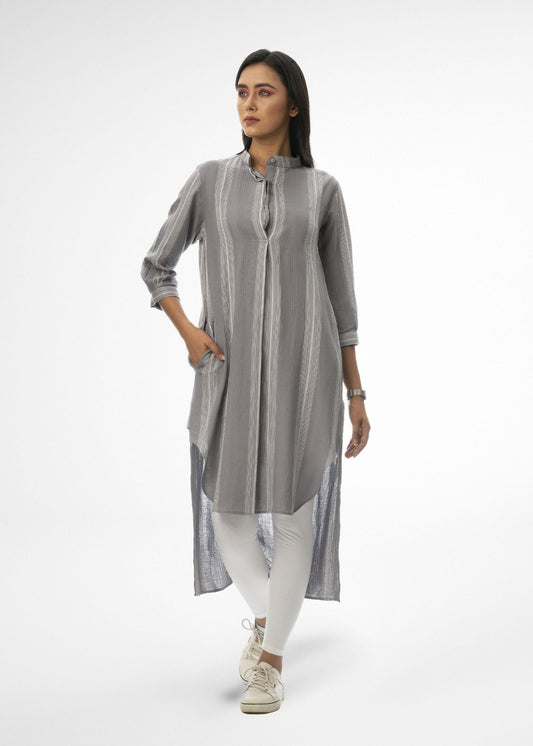 Classic Eastern Styled Kurti Tunic in Grey