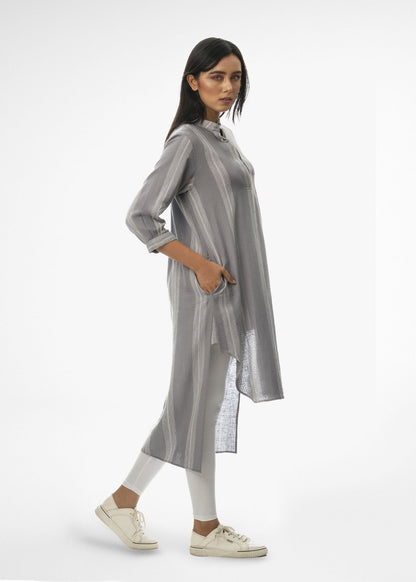 Classic Eastern Styled Kurti Tunic in Grey