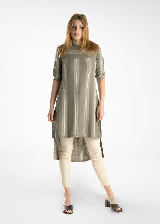 Classic Eastern Styled Kurti Tunic in Olive Green